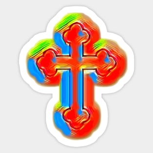 Cross Christian Pop Art Design Sticker